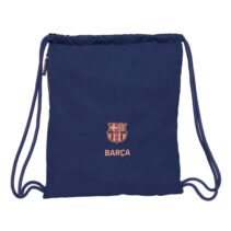 Safta F.C.Barcelona 2ª Equipacion Saco Plano - Bolsillo con Cremallera - Cierre con Cordones - 5L - 350x10x400mm - Color Azul Marino