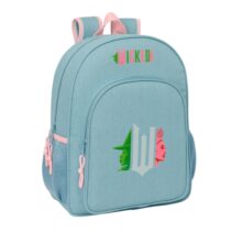 Safta Wicked Mochila Adaptable a Carro - Portabotellas - Tirador Doble - Hombreras Ergonomicas Acolchadas - Bolsillo Frontal - Asa de Mano Superior - 19L - 330x140x420mm - Color Turquesa
