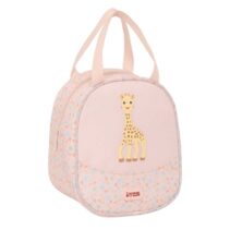 Safta Sophie la Girafe Joy Neceser Termo de 5.85L - Interior Forrado en Aluminio - Repelente al Agua - Asa Superior - 190x140x220mm - Color Rosa Pastel