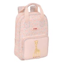 Safta Sophie la Girafe Joy Mochila Infantil - Bolsillo Frontal - Tarjeta ID - Hombreras Acolchadas - Material Reciclado - Resistente al Agua - 4.5 L - 200x80x280mm - Color Rosa Pastel