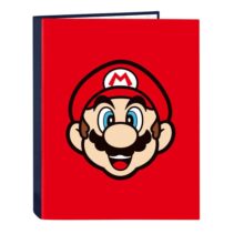 Safta Super Mario Mamma Mia Carpeta con 4 Anillas 25mm - Tapas Duras Forradas - Formato Folio - 265x40x330mm - Color Rojo