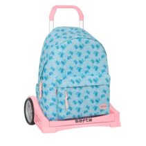 Safta Stitch Ohana Mochila para Portatil hasta 14.1" - Portabotellas - Tirador Doble - Hombreras Ergonomicas - Espalda Acolchada - Asa Superior - 310x130x430mm - Color Azul Claro
