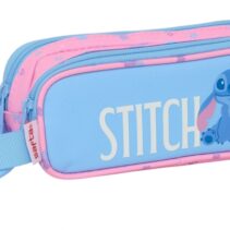 Safta Stitch Bright Portatodo - Cremallera - Asa Lateral - 1L - 210x60x80mm - Color Azul