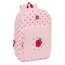 Safta Glowlab Frutitas Mochila Adaptable a Carro - Tirador Doble - Bolsillo Frontal - Hombreras Ergonomicas - Espalda Acolchada - Asa de Mano Superior - 19.30L - 300x140x460mm - Color Rosa