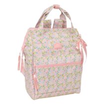 Safta VMB Mochila para Portatil hasta 13" - Interior Acolchado - Bolsillo con Cremallera - Asas Superiores - Hombreras Ergonomicas - Doble Tirador - Ligera y Resistente - 270x190x400mm - Color Rosa