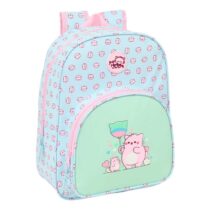 Safta Pembe The Pink Cat Mochila Infantil - Adaptable a Carro - Portabotellas - Hombreras Ergonomicas - Bolsillo Frontal - 10L - 260x110x340mm - Color Azul Claro