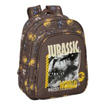 Safta Jurassic World Mochila Infantil - Adaptable a Carro - Portabotellas - Hombreras Acolchadas - Bolsillo Frontal - Asa Superior - 9L - 270x100x330mm - Color Marron