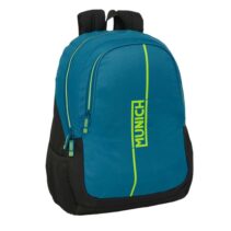 Safta Munich Land Mochila Adaptable a Carro - Portabotellas - Dos Compartimentos Grandes - Tirador Doble - Hombreras Ergonomicas - Asa de Mano - 23L - 320x160x440mm - Color Azul Oscuro