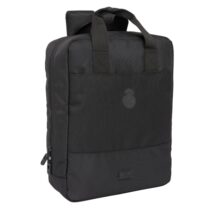 Safta Real Madrid Premium Mochila para Portatil hasta 13.3" - Cremallera - Conector USB - Hombreras Acolchadas - Cinta Ajustable - Compatible con Maleta - 290x110x390mm - Color Negro