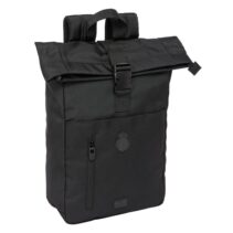 Safta Real Madrid Premium Mochila para Portatil hasta 15.6" - Cremallera - Interior Acolchado - Rejilla Transpirable - Asa Superior - 15.3L - 280x130x420mm - Color Negro