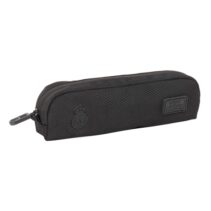 Safta Real Madrid Premium Portatodo - Cremallera - Bolsillo Frontal - 0.5L - 210x40x60mm - Color Negro