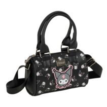 Safta Kuromi Bolso - Cremallera - Interior Forrado - Asas y Bandolera Ajustables - 1.20L - 160x75x100mm - Color Negro