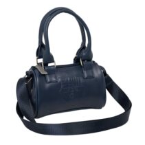 Safta F.C.Barcelona Bolso - Cremallera - Interior Forrado - Asas y Bandolera Ajustables - 1.20L - Ideal para Uso Diario - 160x75x100mm - Color Azul Marino