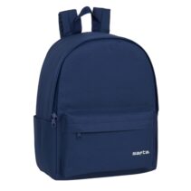 Safta Mochila para Portatil hasta 14.1" - Interior Acolchado - Correas Acolchadas - Cremallera Doble - Asa Superior - 19.85L - 310x160x400mm - Color Azul Marino