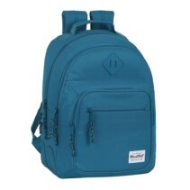 Safta Blackfit8 Egeo Mochila con 2 Compartimentos - Antirozaduras - Adaptable a Carro - Bolsillo Frontal - Portabotellas - Tirador Doble - Hombreras Ergonomicas - 20L - 320x150x420mm - Color Azul