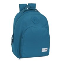 Safta Blackfit8 Egeo Mochila Adaptable a Carro - Tirador Doble - Bolsillo Frontal - Hombreras Ergonomicas - Asa Forrada - 20.1L - 320x150x420mm - Color Azul