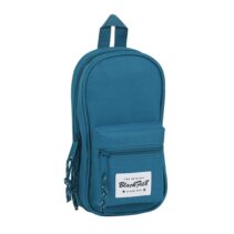 Safta Blackfit8 Egeo Plumier Mochila - 33 Piezas - Goma - Lapiz - Tijeras - Sacapuntas - Boligrafos - Fluorescentes - Regla - 12 Rotuladores - 12 Colores - 120x50x230mm - Color Azul