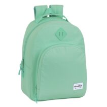 Safta Blackfit8 Mochila Adaptable a Carro - Tirador Doble - Bolsillo Frontal - Hombreras Ergonomicas - Asa Forrada - 20.1L - 320x150x420mm - Color Turquesa