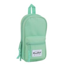 Safta Blackfit8 Plumier Mochila Vacio - 4 Compartimentos Internos - Cremallera Doble - Bolsillo Frontal - Asa Superior - 1.4L - 120x50x230mm - Color Turquesa