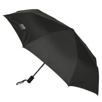 Safta Business Paraguas Automatico de 102cm - 8 Paneles - Asa Engomada - Punta de PVC - Poliester - Nervios de Acero de 8mm - Color Negro