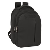 Safta Business Mochila para Portatil hasta 15.6" - Conector USB - Portabotellas - Antirrobo - Organizador - Tirador Doble - Color Negro
