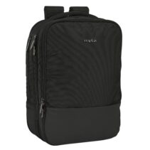 Safta Business Mochila para Portatil hasta 15.6" - Conector USB - Ergonomico - Organizador - Bolsillo Lateral - Cinta para Maleta - Interior Acolchado - Color Negro