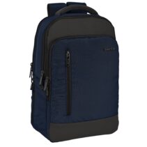 Safta Business Mochila para Portatil hasta 15.6" - Conector USB - Bolsillo para Tablet - Portabotellas - Organizador en Frontal - Tirador Doble - 290x150x440mm - Color Azul Marino