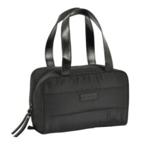 Safta Moos Capsula Neceser de 8L - Cremallera - Asas de Mano Superiores - Interior Forrado - Bolsillo Interior - Tirador Doble - 310x140x190mm - Color Negro