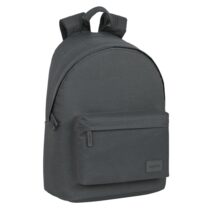 Safta Basic Mochila para Portatil hasta 14.1" - Bolsillo para Tablet - Tirador Doble - Hombreras Ergonomicas - Espalda Acolchada - Asa de Mano Forrada - 20L - 310x160x410mm - Color Gris