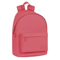 Safta Basic Mochila para Portatil hasta 14.1" - Bolsillo para Tablet - Bolsillo Frontal - Bolsillo Trasero - Tirador Doble - Hombreras Ergonomicas - 20L - 310x160x410mm - Color Rosa