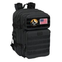 Safta Basic Mochila para Portatil hasta 15.6" - Cremalleras Bidireccionales - Bolsillos Frontales - Parches Extraibles - Cintas Regulables - 33.12L - 300x230x480mm - Color Negro