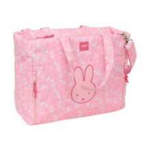 Safta Miffy Flores Maletin para Portatil hasta 14.1" - Cremallera - Bolsillos Frontales - Hombrera Ajustable - Asas de Mano - 28.46L - 400x170x310mm - Color Rosa