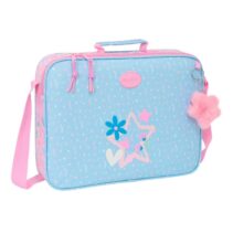 Safta Blackfit8 Smile Maletin con Cremallera - Bandolera Ajustable - Asa Forrada - Doble Tirador - Fondo Semirigido - 6L - 380x60x280mm - Color Azul Claro
