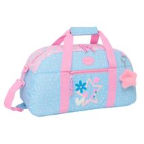 Safta Blackfit8 Smile Bolsa de Deporte - Bolsillo Frontal - Bandolera Ajustable - Asa Forrada - Tirador Doble - Tacos Protectores en Base - Fondo Extraible - 26L - 500x200x260mm - Color Azul Claro