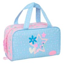 Safta Blackfit8 Smile Neceser de 8L - Cremallera - Asas de Mano Superiores - Interior Forrado - Bolsillo Interior - Tirador Doble - 310x140x190mm - Color Azul Claro