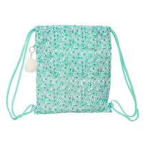 Safta Cuore Saco Plano - Bolsillo Interior con Cremallera - Cierre con Cordones - 5L - 350x10x400mm - Color Turquesa