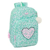 Safta Cuore Mochila Adaptable a Carro - Tirador Doble - Bolsillo Frontal - Hombreras Acolchadas - Asa Superior - 19.3L - 300x140x460mm - Color Turquesa