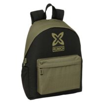Safta Munich West Mochila para Portatil hasta 14.1" - Portabotellas - Tirador Doble - Hombreras Ergonomicas - Espalda Acolchada - Asa Superior - 310x130x430mm - Color Negro y Verde