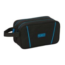 Safta Munich Road Neceser de 5L - 2 Compartimentos con Cremallera - Asa Lateral - Adapatable a Carro - 260x125x150mm - Color Negro