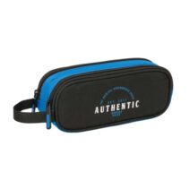 Safta Blackfit8 Underground Portatodo - 2 Compartimentos con Cremalleras - Asa Lateral - 1L - 210x60x80mm - Color Negro y Azul