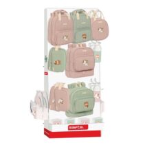 Safta Expositor con 10 Ganchos para Mochilas - Carton Reciclado - Facil de Organizar y Exhibir - Contribuye al Cuidado Ambiental - 650x280x1580mm - Colores Surtidos