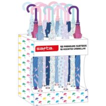 Safta Expositor con 12 Paraguas Infantiles - 410x200x330mm - Colores Surtidos