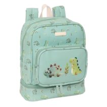 Safta Dinos Mochila Guarderia - Isotermica - Tarjeta de Identificacion - Compartimento Termo - Asa de Mano Superior - 7.25L - 220x100x270mm - Color Menta