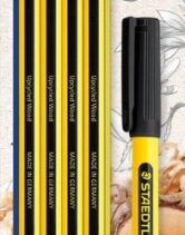 Staedtler Noris 120 Pack con 8 Lapices de Grafito Hexagonales HB + 1 Fineliner Noris Writing Pen 307 Negro - Resistencia a la Rotura - Madera de Bosques Sostenibles