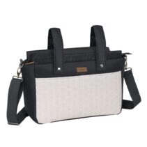 Safta Miffy Mum Moon Bolso de 17.94L - Adaptable a Carrito con Velcros - Multiples Bolsillos - Cremallera - Interior Forrado - Bandolera Ajustable - 460x150x260mm - Color Blanco y Negro