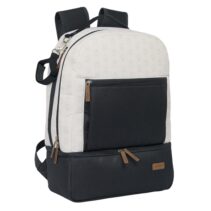 Safta Miffy Mum Moon Mochila para Carrito Bebe de 19.4L - Compartimento Amplio - Cremallera Doble - Bolsillo Frontal - Bolsillo Termo - Bolsillo Lateral - 300x150x430mm - Color Blanco y Negro
