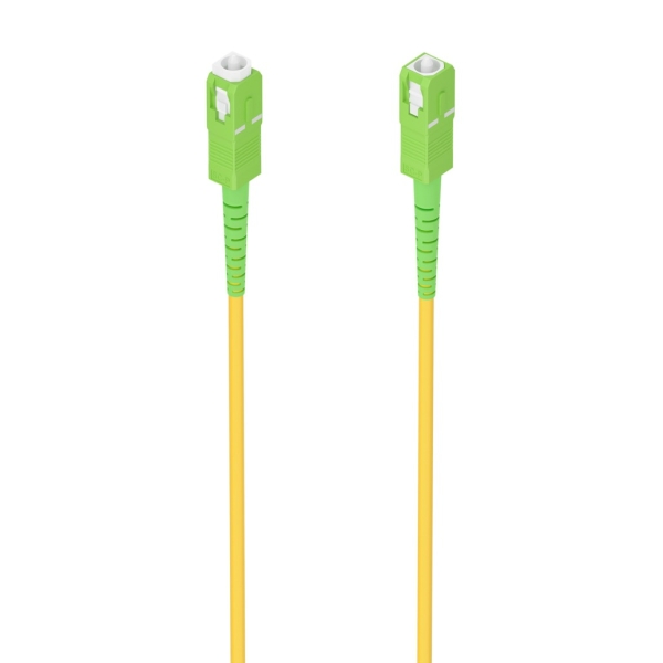 Aisens Cable Fibra Optica Latiguillo G657A2 3.0 9/125 SMF Simplex CPR Dca LSZH - SC/APC-SC/APC - 1M - Color Amarillo
