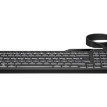 HP 405 Teclado USB Retroiluminado - 12 Teclas Programables - Retroiluminacion LED Blanca con 3 Niveles - Teclas Silenciosas de Perfil Bajo - Inclinacion Ajustable - Resistente a Derrames - Color Negro
