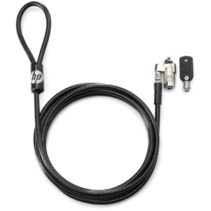HP Nano Keyed Cable Antirrobo - Ranura Nano - Cable de Acero Galvanizado 1.83m Revestido en Vinilo - Cabezal Giratorio - Facil de Instalar y Compatible con Equipos HP con Ranura Nano - Color Negro
