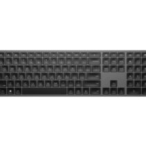 HP 975 Teclado Inalambrico Dual‑Mode - Bluetooth + 2.4GHz - Retroiluminacion Inteligente Ajustable - Conecta hasta 3 Dispositivos - 20+ Teclas Programables - Bateria Recargable - Color Negro